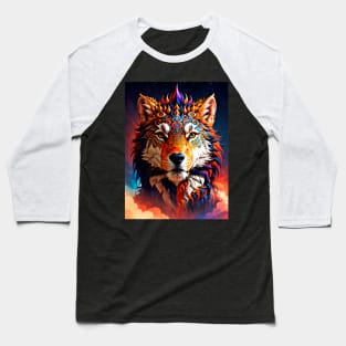 Celestial Doggon - Trippy Psychedelic Art Baseball T-Shirt